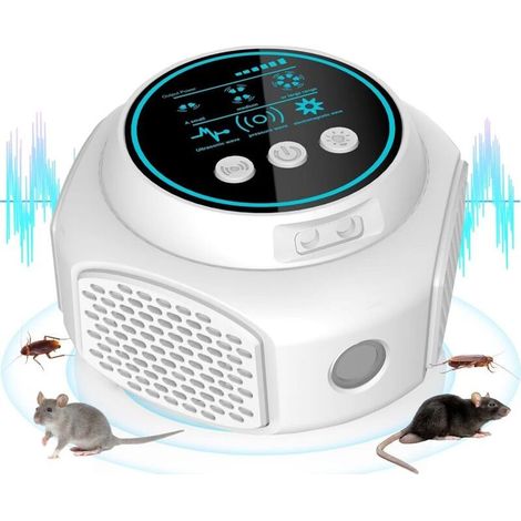 Répulsif à ultrasons pour souris et rats – 360° de couverture – 300 m² – 3 modes de fonctionnement – Non toxique et inodore (1/5)