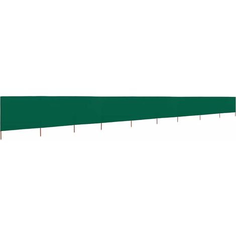vidaXL Paravento a 9 Pannelli in Tessuto 1200x160 cm Verde