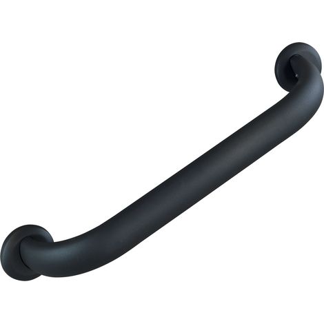 WENKO Barra di sostegno WC Secura Premium, Maniglia da parete per Bagno, in alluminio inox, 47,5x7x12 cm, antracite (1/5)