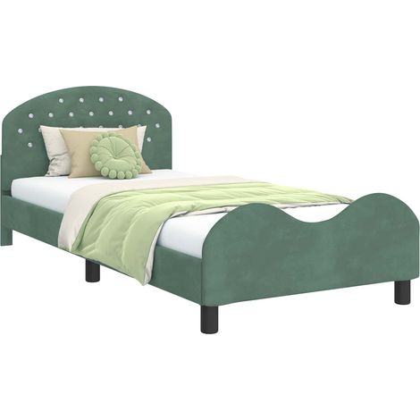 Children's Bed Frame with Headboard Sea Green 80 x 200 cm vidaXL