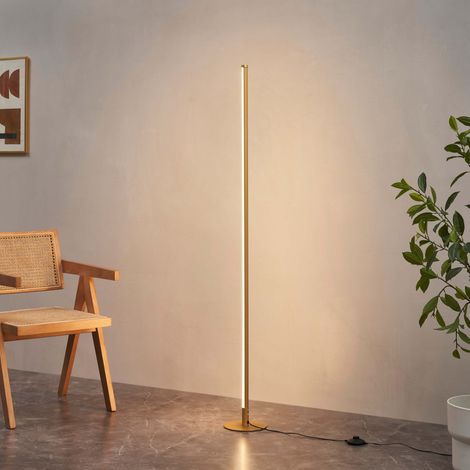 Goldene minimalistische LED-Stehleuchte mit integriertem Dimmer 150 cm - Sloane
