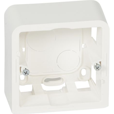 Quadratische Aufputzdose „Mosaic“ für zwei IP20/IK02-Module 83x83x40mm aus weißem Thermoplast LEGRAND 08028