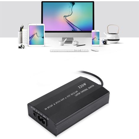 Adaptateur Secteur 90W pour Ordinateur Portable, Chargeur Voiture/Maison Universel avec 34 Embouts DC (100-240V) (1/5)