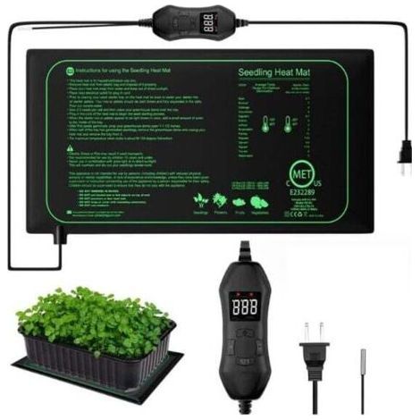 1PC 50W Plant Heating Mat with Temperature Controller, Waterproof Germination Greenhouse Accelerate Seed Germination, Reptile Heating Pad (1/4)