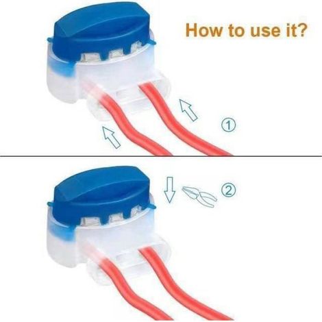 Connecteur De Câble Rempli De Gel - Étanche - Pour Robot Tondeuse - Compatible 0,5 À 1,5 Mm² - Lot De 20 (1/5)