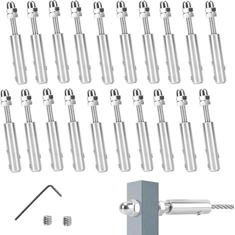 Tendeur Cable Inox Serre Cable Inox pour Cable Acier 4mm Utiliser pour Relier Des Balustrades Et Des Clôtures (1/5)