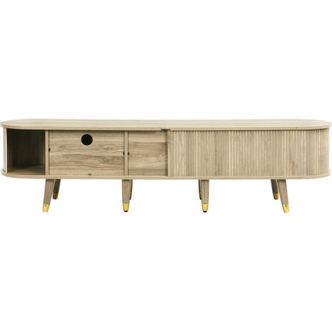 Mobile TV con ante scorrevoli, MDF finitura rovere, 175 x 38 x 45 cm (1/5)