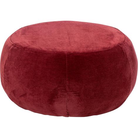Pouf Rond en Tissu "Macaron" 79cm Bordeaux (1/4)