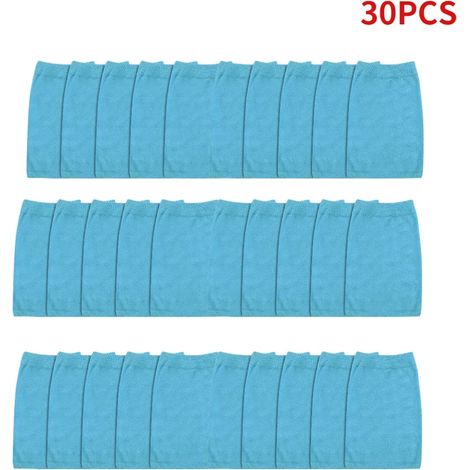Accessoires de piscine (30 pièces bleues) Chaussettes de rangement pour filtres de piscine en nylon, compatibles avec les paniers et les skimmers. Accessoires de piscine blancs. (1/5)