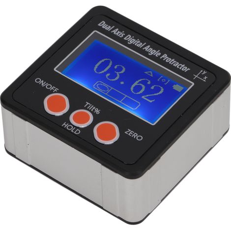 Digitaler Winkelmesser mit zwei Achsen, Hintergrundbeleuchtung und Magnetfuß für Zimmerer-, Bau- und Maurerarbeiten (1/5)