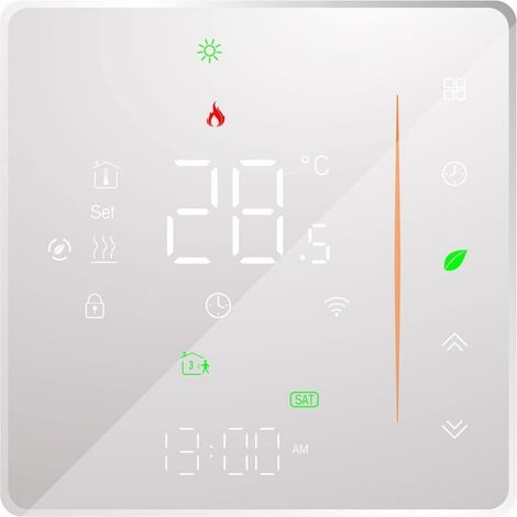 WiFi Thermostat - Underfloor Heating Thermostat - Supports App Control - Voice Control Compatible with Alexa/Google Home - for Hot Water Preparation (1/5)