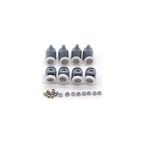 Lot de 8 roulettes pour porte de douche (23mm) (1/5)