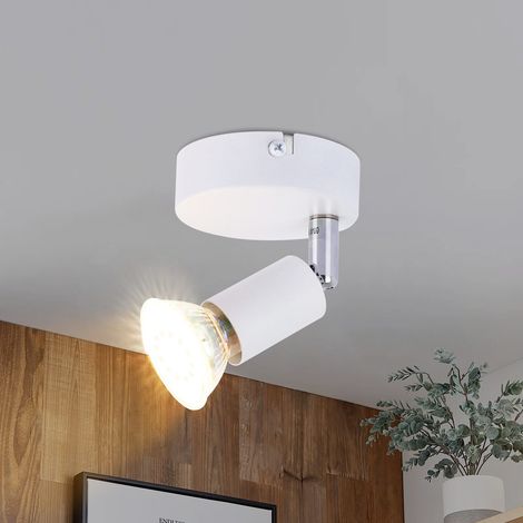 GBLY LED Deckenlampe 1 Flammig Weiß - Innen Deckenleuchte GU10 Warmweiß Wandlampe Spots Modern Deckenstrahler Wohnzimmerlampe für Schlafzimmer Badezimmer Küche Flur Büro