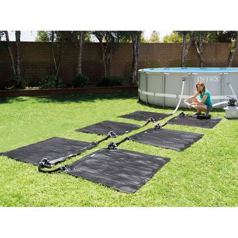 Solar Heating Mats 6 pcs PVC 1.2x1.2 m Black Intex (1/4)
