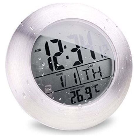 QORVA-Horloge de salle de bain à ventouse - Numérique et étanche XXW (1/4)