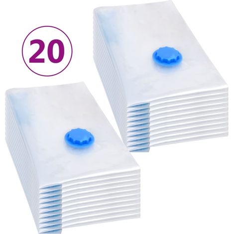 vidaXL Sacchetti da Viaggio Sottovuoto per Vestiti 60x40 cm 20 pz