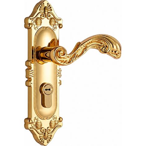 Serrure à poignée rétro SM-203201AR pour porte en bois, pose en applique, ouverture à clé, clés incluses, 1,2 kg – Livraison gratuite (1/5)