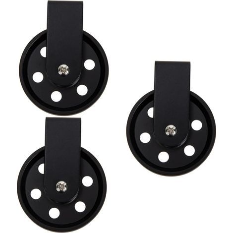 3pièces Roue Poulie Vintage Fer Noir Pour Lampes Suspendues Accessoire Décoratif Pratique Durable Pour Éclairage Diy