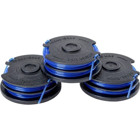 Lot de 3 Bobines Simple Fil Ø 1.6mm. Longueur 4.5m pour Coupe-Bordure Électrique sur Batterie - Fil Résistant et Durable - Compatible Plusieurs Modèles - RAC125 (1/5)