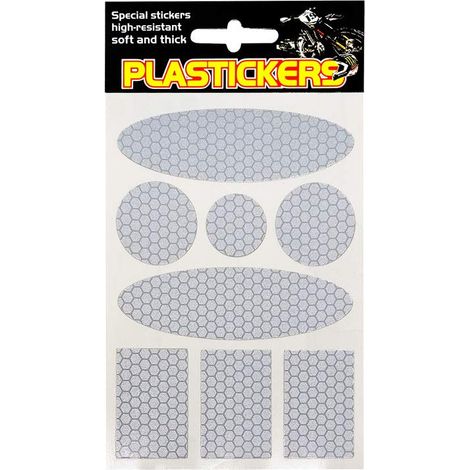 Set Adesivi Rifrangenti Plasticker, Bianco (1/2)