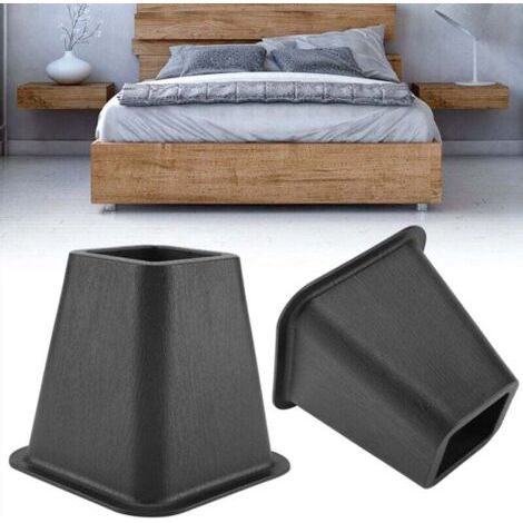 Coussin rehausseur pour repose-pieds de canapé, 4 pièces dans un paquet, exclusivité entrepôt à l'étranger - lit, table et rehausseur de canapé peu encombrants (noir) (1/4)