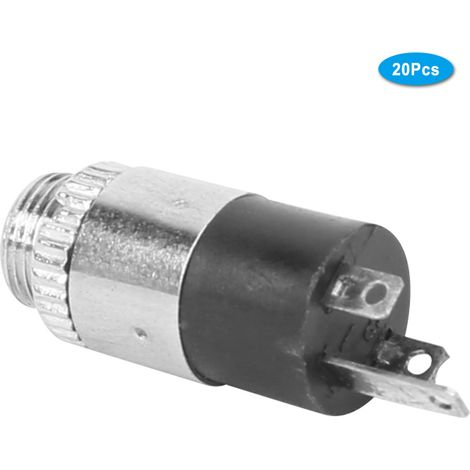 Lot de 20 prises jack femelles pour casque, fiches audio/vidéo stéréo 3,5 mm avec écrou à vis PJ-392 (1/5)