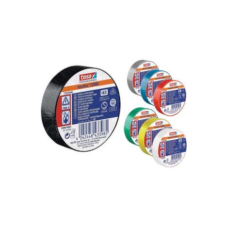 NASTRO ISOLANTE SPESSORE MM.0,15- - mm.19x33mt. colore nero - 10 pezzi TESA