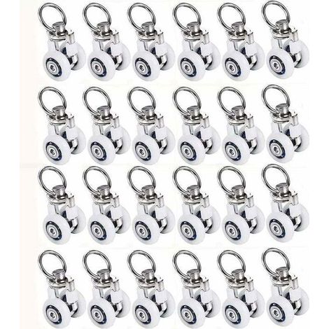 20pcs 38x20mm Rouleaux de Rail de rideau, Poulie Silencieuse,pour Accessoires Rideaux Dans Salles de Bains,Chambres (1/4)