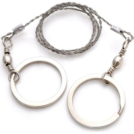 Tronçonneuse à double poignée en acier inoxydable, avec scie à fil, scie de survie, scie d'extérieur, longueur de chaîne : 540 mm.
