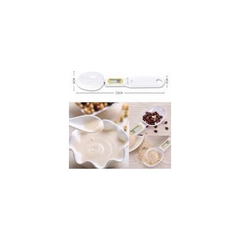 Cuillère de mesure numérique cuillère multi-usage cuillère électronique à l'échelle électronique pour épices cafés assaisonnements blancs outils essentiels (1/4)