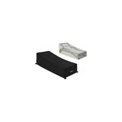 Funda protectora promocional de 1 pieza, impermeable, resistente al viento y a los rayos UV, de tejido Oxford 210D, para tumbonas/sillas de playa (210 x 75 x 40/80 cm) – Negra - Crezuo (1/2)