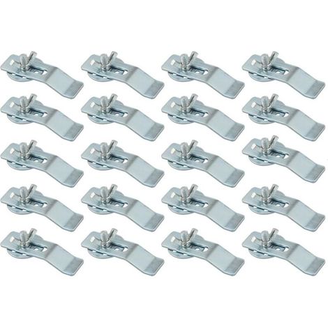 Ensemble de 20 supports de fixation pour évier encastré,fixations robustes pour salle de bain,cuisine, évier de comptoir, argent (1/5)