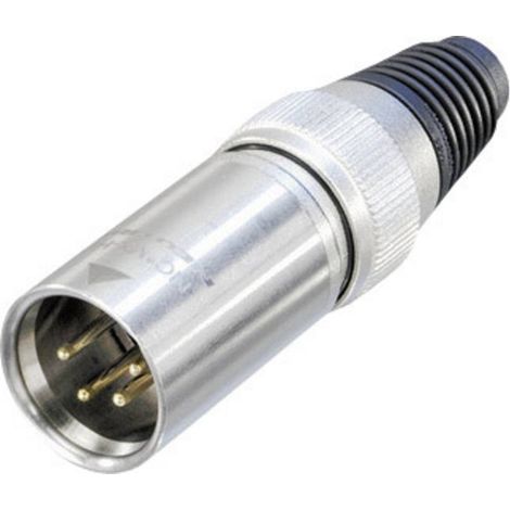 XLR mâle, droit Neutrik NC4MXHD Nombre de pôles: 4 argent 1 pc(s) D22048 (1/2)