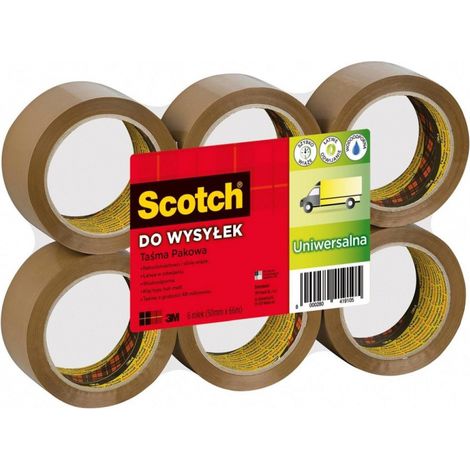 Cinta de embalaje Scotch 371 66M 48MM Marr贸n /6 unidades/