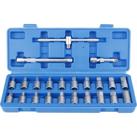 Ensemble de 23 clés à douille de 3/8 pouce pour l'extraction des bouchons de vidange d'huile, destiné à la réparation automobile (1/5)