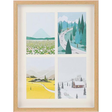 Holzbilderrahmen, Collage-Rahmen, praktischer Bilderrahmen für Tisch oder Wand – 39 x 29 cm – a (1/3)