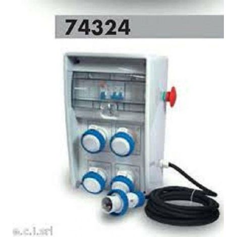 Armario de distribución Fanton U250 ASC 3kW con 4 tomas CEE y 2 fusibles 74324