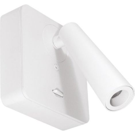 Applique moderno gea led gap590 led alluminio bianco metacrilato orientabile