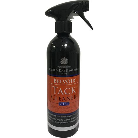 Le savon en spray pour cuir 500ml enlève la graisse, la sueur et la saleté Belvoir Tack Cleaner step 1