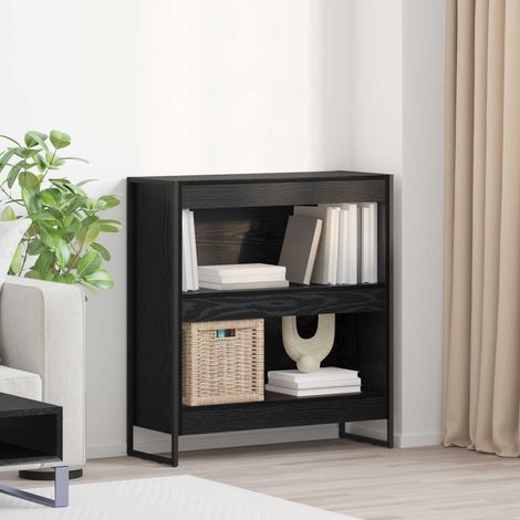 Bücherregal Schwarz Eichen-Optik 80 x 30 x 86,5 cm