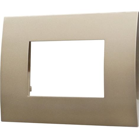 ETTROIT Placca Plastica Serie Venus 3P Colore Bronzo Compatibile Con Vimar Arke VA83310