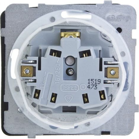 Karo Spritzwassergeschützte Steckdose mit/mit IP44 transparenter Abdeckung Perlsilber GPH-1SZ/m/43/d