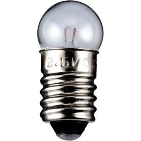 lampadina globulare sferetta chiara modellismo presepe E10 6 volt 0,30 watt