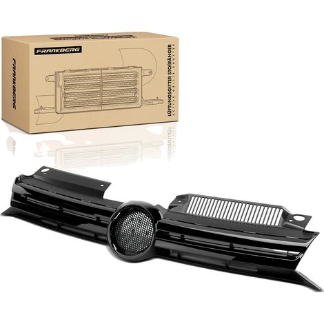 Rejilla del radiador, material de hierro, compatible con instalación frontal, se adapta a varios modelos, color negro, número de pieza OEM 5K0853651ALQWA (1/5)