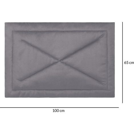 Hundebettmatte 65x100 Charlie Velvet grau wasserdicht