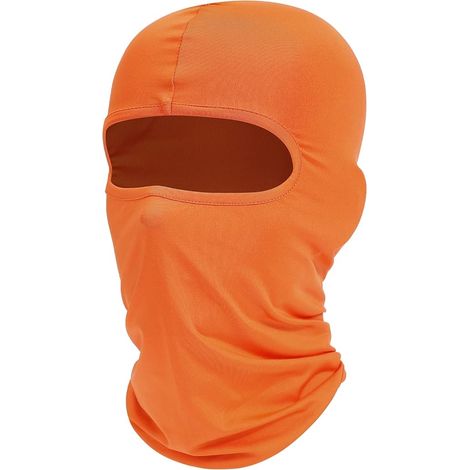 Cagoule, masque de ski, protection UV, écharpe de moto, tour de cou d'été orange pour hommes et femmes (1/4)