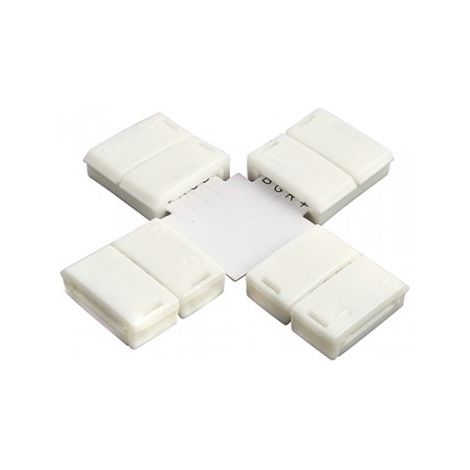 CLICK-10X-RGB: connettore a X a quattro vie da 10 mm senza cavo RGB