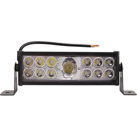 Projecteur de travail LED blanc ambré 10 pouces 120 W 12 000 lm, protection IP67, lampe de conduite tout-terrain avec support (1/5)