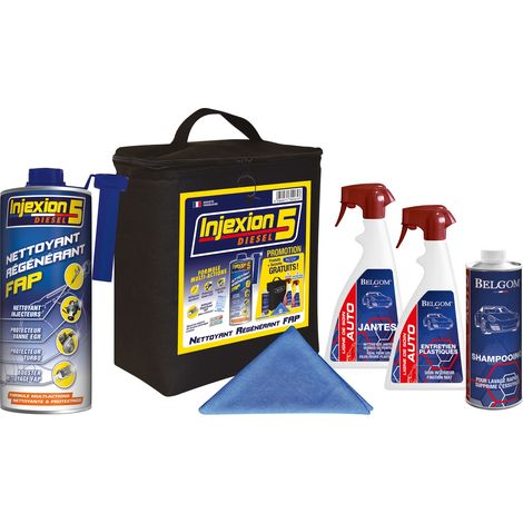Kit nettoyant régénérant FAP avec produits et sacoche BELGOM - Ce produit de marque INJEXION 5 est neuf. (1/2)