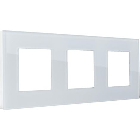 Cornice Vetro 3 Moduli Modern Bianco